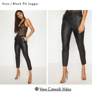 Pretty Little Thing Brand New Faux Leather Joggers
